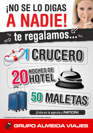 Almeida Viajes premia a sus clientes con un crucero, 20 noches de hotel y 50 maletas