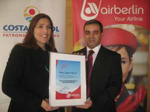 El Grupo Almeida Viajes premiado con el Best Agent Award 2010 de Air Berlin 