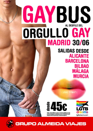 Almeida Viajes organiza escapadas "Low Cost" al desfile del orgullo GAY en Madrid