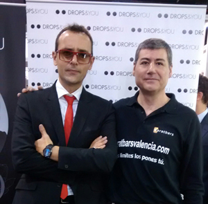 Risto Mejide y JL. Garcia representante de www.karatbarsvalencia.com