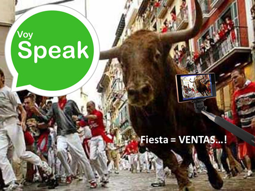 Voy Speak. San Fermín Fiesta = a Ventas