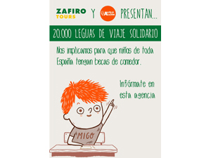 Zafiro Tours y Ayuda en Acción, unidos para apoyar a la infancia en España en la campaña “20.000 leguas de viaje solidario”