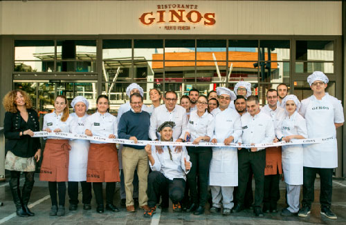 Franquicias Ginos. El nuevo restaurante Ginos de Puerto Venecia abre sus puertas con la imagen renovada de la marca, con un estilo rústico industrial moderno y acogedor y una oferta de platos de auténtica cocina italiana elaborados al momento con ingredientes de alta calidad.