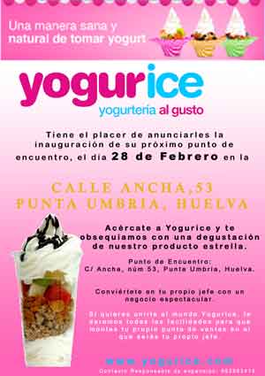Yogurice celebra el día de Andalucía inaugurando su nueva tienda en Punta Umbría