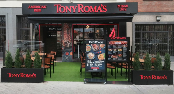 TONY ROMA´S alcanza los 21 establecimientos en Madrid 